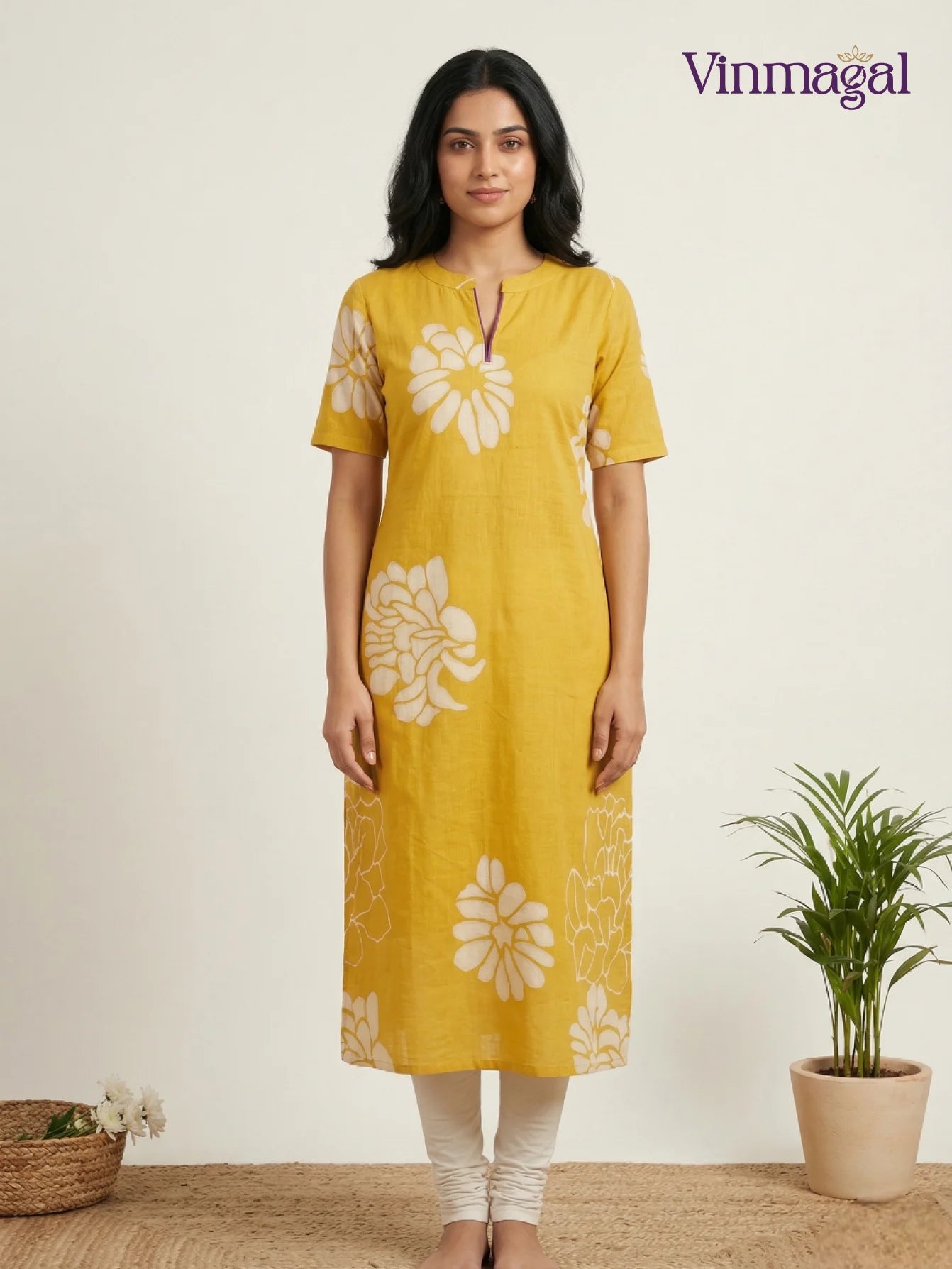 yellow cotton kurti for women comfortable daily wear kurti s to xl